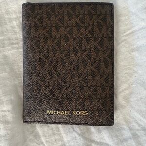 Michael Kors Dark Brown Signature Passport Holder